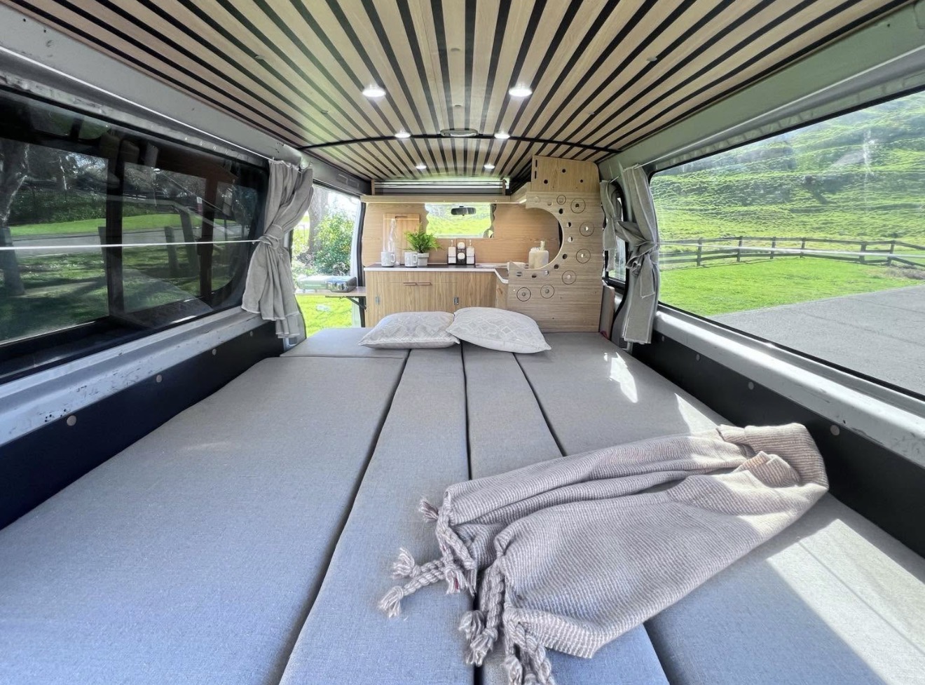 2010 Toyota Hiace Low KMs Campervan interior and build detail — campervan for sale in Auckland