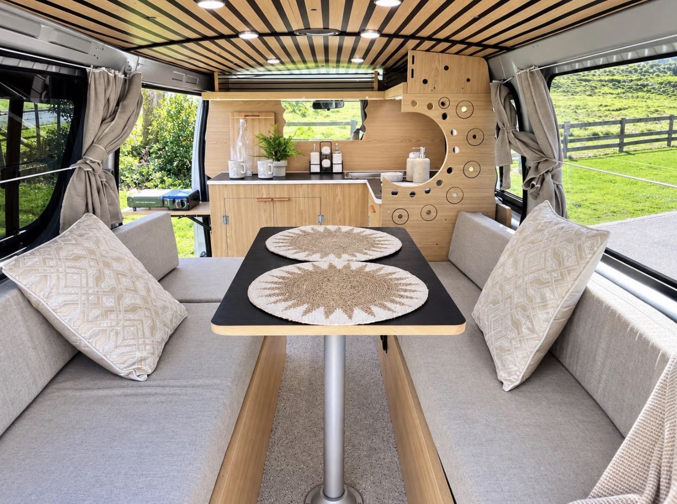2010 Toyota Hiace Low KMs Campervan interior and build detail — campervan for sale in Auckland